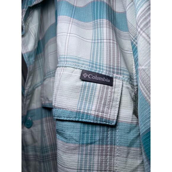Columbia Mens Plaid Button Up - Blue - Size Large - Picture 13 of 14